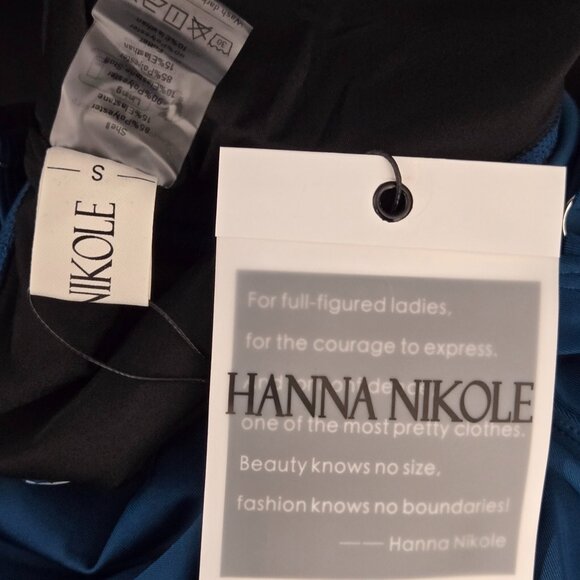 NWT Hanna Nikole Blue Bow Knot Tummy Control Tankini Swimsuit & Shorts Set Small - Picture 4 of 5